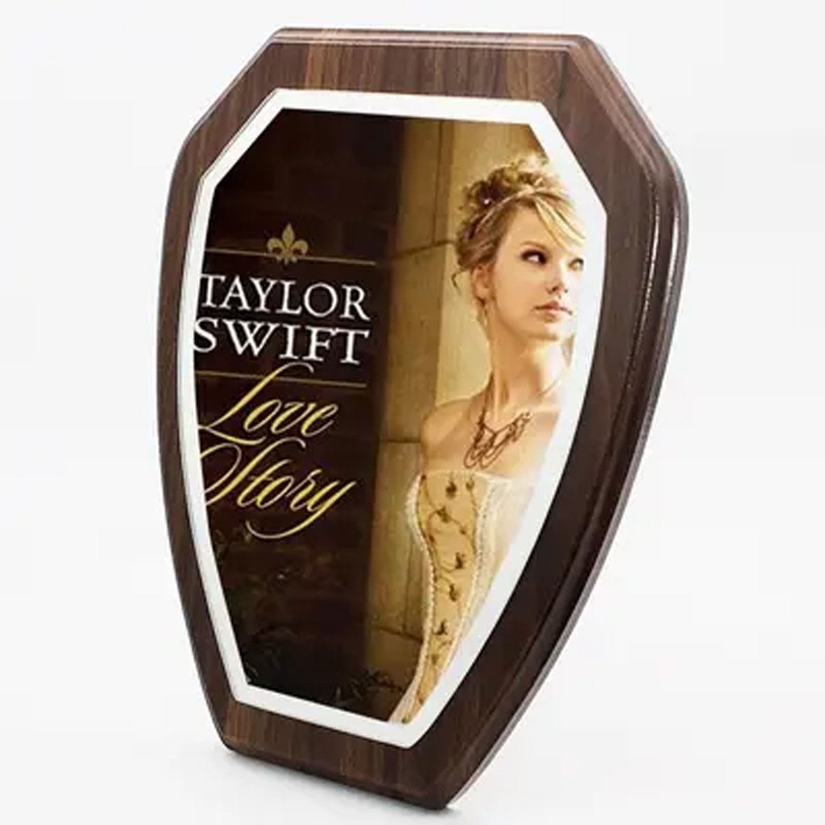 triangular prism medal wood