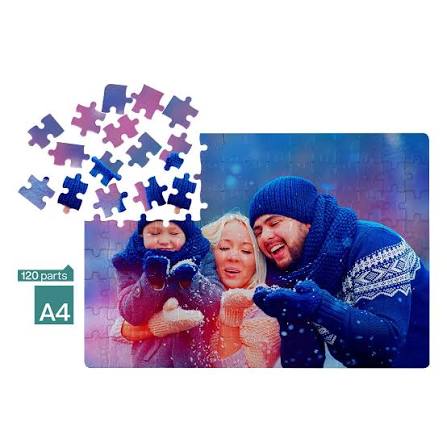 A4 sublimation puzzle 27*18CM 126pcs,Pearl white