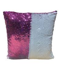 PURPLE Sequin  PILLOW DOUBLE SIDE PRINTING